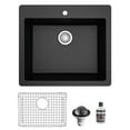 thumbnail image 1 of Karran Usa Qt-820-Pk1 Quartz Qt 25" Drop In Single Basin Quartz Composite Kitchen Sink -, 1 of 5