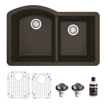 Karran Usa Qu-610-Pk1 Quartz Qu 32" Undermount Double Basin Quartz Composite Kitchen Sink