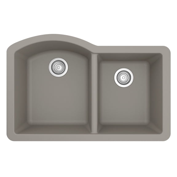 Karran Usa QU-610-CN Quartz Qu 32" Undermount Double Basin Quartz Composite Kitchen Sink -