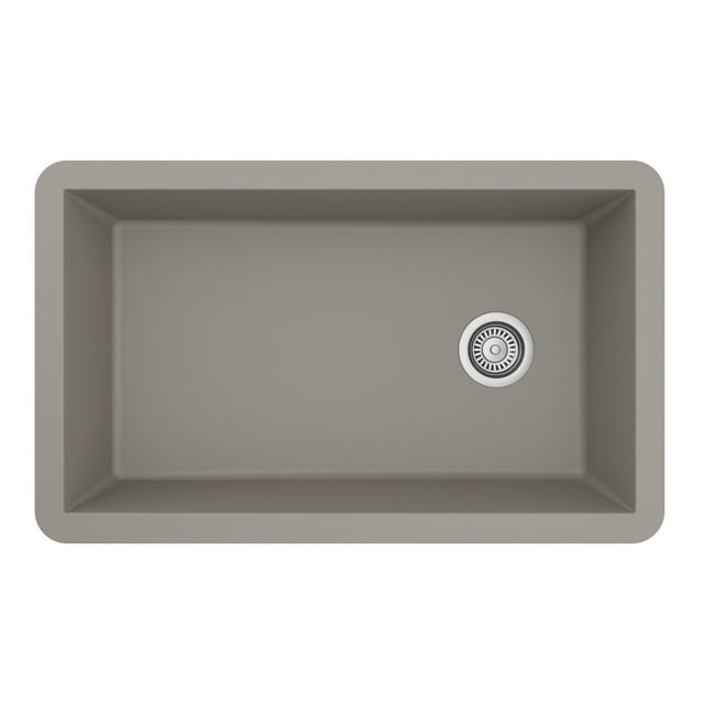 Karran Usa Qu-670 Undermount Quartz/Granite 32" Single Bowl Kitchen Sink - Concrete