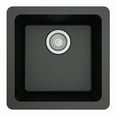 thumbnail image 1 of Karran QU-690 Undermount Quartz Composite 17 in. Bar Single Bowl Sink in Black, 1 of 5