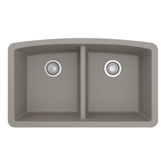 Karran Usa QU-710-CN Quartz Qu 32" Undermount Double Basin Quartz Composite Kitchen Sink -