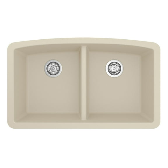 Karran Usa QU-710-BI Quartz Qu 32" Undermount Double Basin Quartz Composite Kitchen Sink -