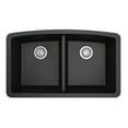 thumbnail image 1 of Karran Usa QU-710-BL Quartz Qu 32" Undermount Double Basin Quartz Composite Kitchen Sink -, 1 of 5