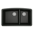 thumbnail image 1 of Karran Usa QU-711-BL Quartz Qu 32" Undermount Double Basin Quartz Composite Kitchen Sink -, 1 of 5
