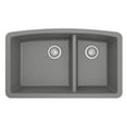 thumbnail image 1 of Karran Usa QU-711-GR Quartz Qu 32" Undermount Double Basin Quartz Composite Kitchen Sink -, 1 of 5