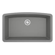 Karran Usa QU-712-GR Quartz Qu 32" Undermount Single Basin Quartz Composite Kitchen Sink -