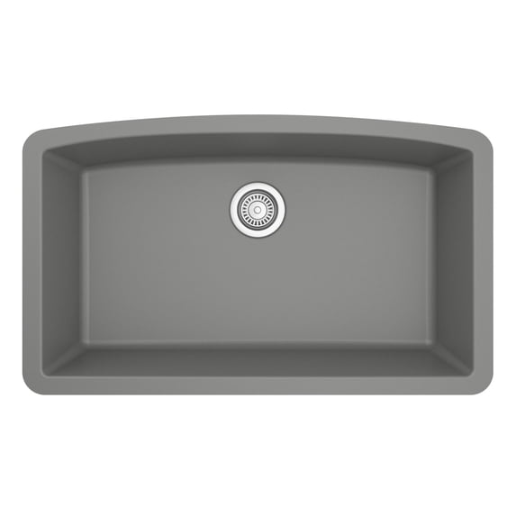 Karran Usa QU-712-GR Quartz Qu 32" Undermount Single Basin Quartz Composite Kitchen Sink -