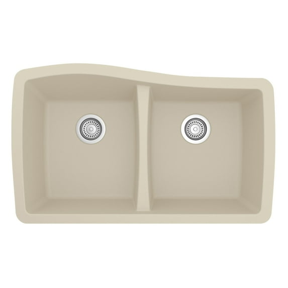 Karran Usa Qu-720 Quartz Qu 33-1/2" Undermount Double Basin Quartz Composite Kitchen Sink