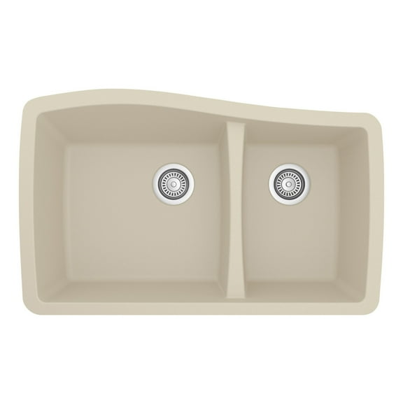 Karran Usa Qu-721 Quartz Qu 33-1/2" Undermount Double Basin Quartz Composite Kitchen Sink