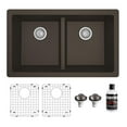 thumbnail image 1 of Karran Usa QU-810-BR-PK1 Quartz Qu 32" Undermount Double Basin Quartz Composite Kitchen, 1 of 5