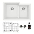thumbnail image 1 of Karran Usa QU-811-WH-PK1 Quartz Qu 32" Undermount Double Basin Quartz Composite Kitchen, 1 of 5