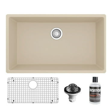 Karran Usa Qu-812-Pk1 Quartz Qu 32-1/4" Undermount Single Basin Quartz Composite Kitchen