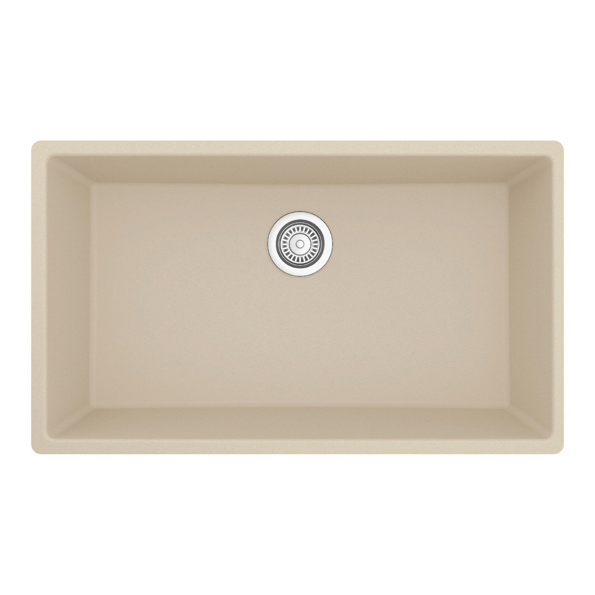 Bisque Quartz Large Single Bowl Undermount Kitchen Sink
