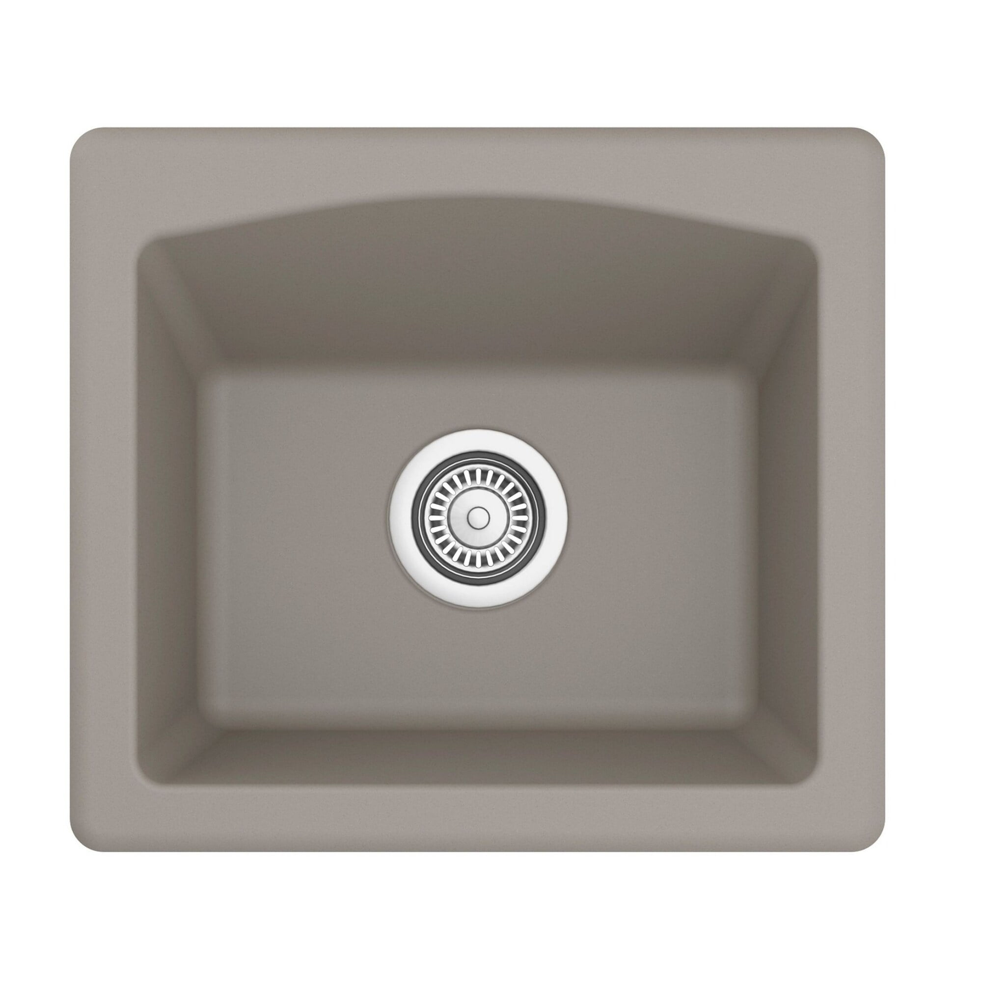 Concrete Quartz Composite 18'' Single Bowl Kitchen Sink
