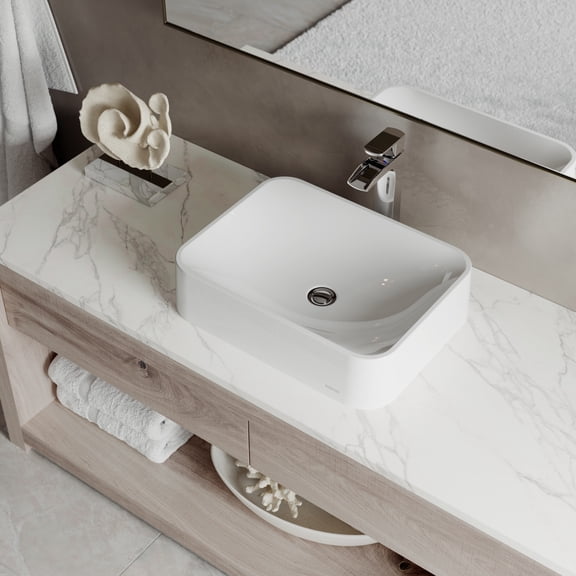 Karran Usa Sqs200 Sternhagen 21-1/2" Rectangular Quartz Composite Vessel Bathroom Sink -