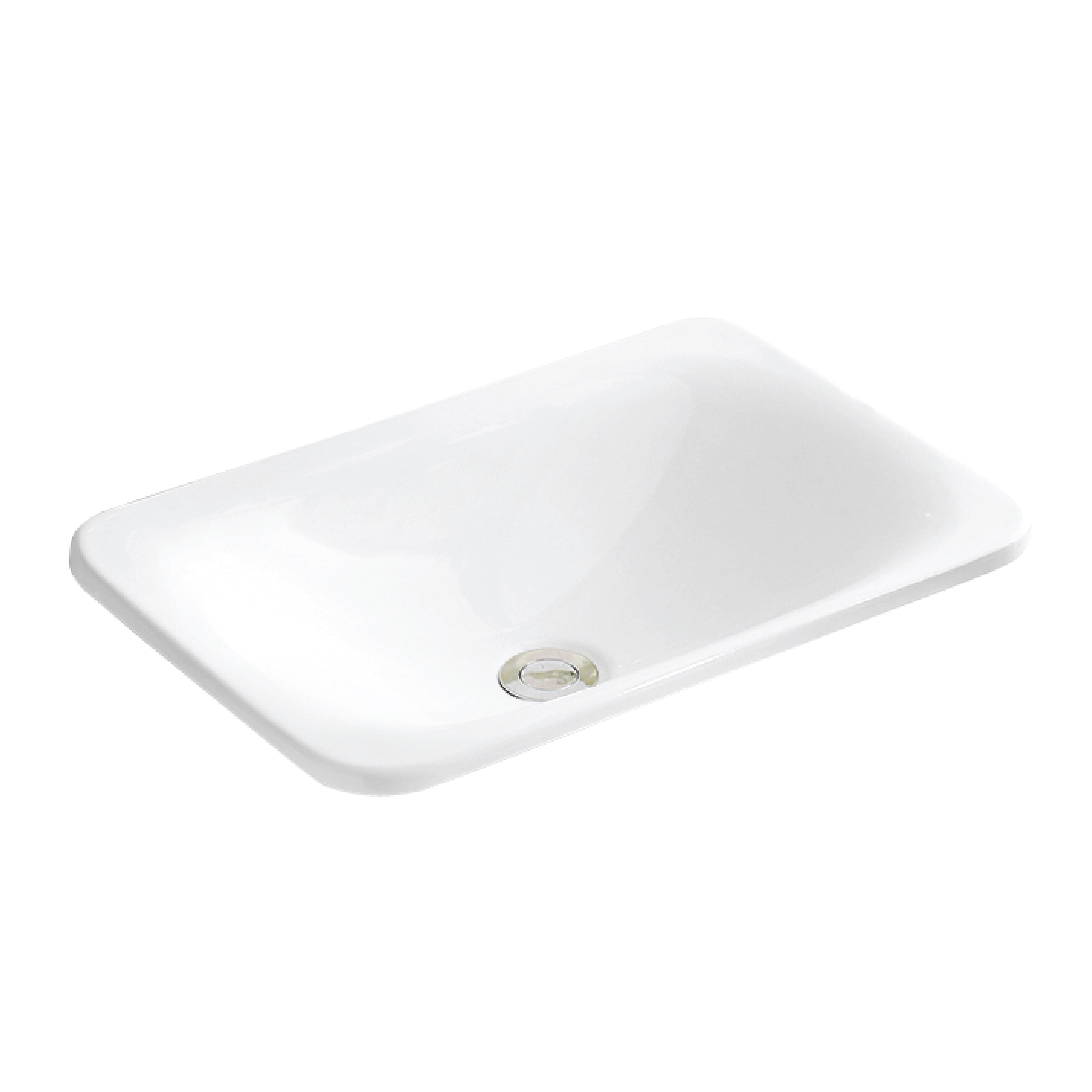 Valera 21-Inch White Ceramic Rectangular Bathroom Sink