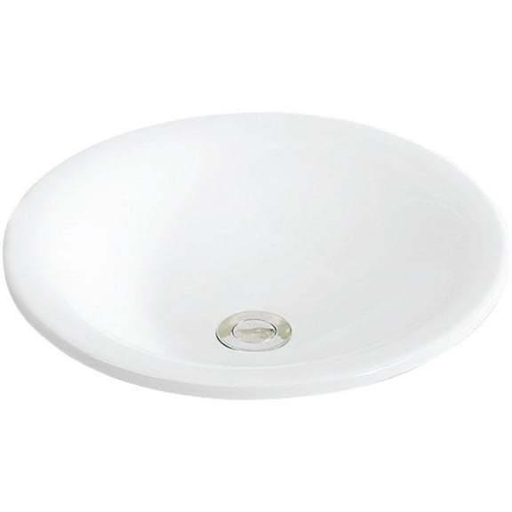 Karran Usa Vc-203 Valera 17-3/4" Circular Vitreous China Drop In Bathroom Sink - White