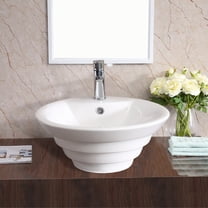 Karran Usa Vc-402 Valera 18-7/8" Circular Vitreous China Vessel Bathroom Sink - White