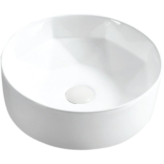 Karran Usa Vc-421 Valera 16" Circular Vitreous China Vessel Bathroom Sink - White