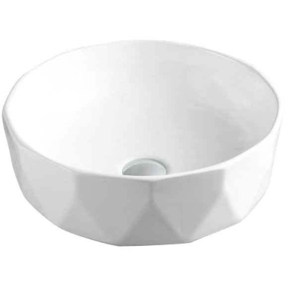 Karran Usa Vc-422 Valera 16-1/2" Circular Vitreous China Vessel Bathroom Sink - White