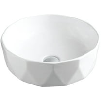 Karran Usa Vc-422 Valera 16-1/2" Circular Vitreous China Vessel Bathroom Sink - White