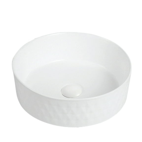 Karran Usa Vc-424 Valera 14-1/4" Circular Vitreous China Vessel Bathroom Sink - White
