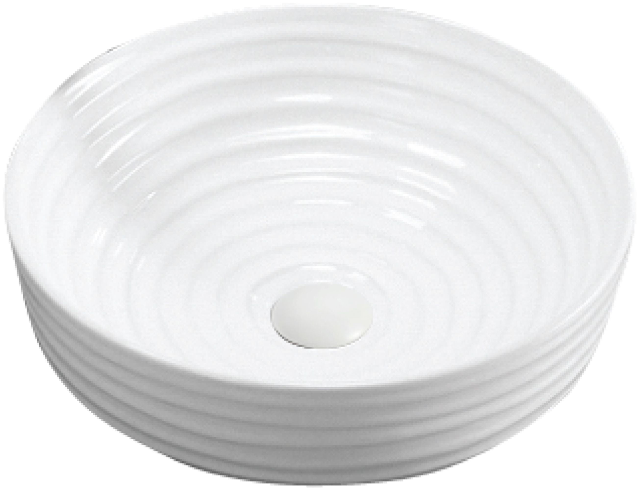Valera 16" White Circular Vitreous China Vessel Bathroom Sink