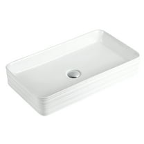 Karran Usa Vc-508 Valera 26-3/8" Rectangular Vitreous China Vessel Bathroom Sink - White