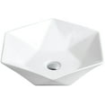 thumbnail image 1 of Karran Usa Vc-601 Valera 18-3/4" Hexagonal Vitreous China Vessel Bathroom Sink - White, 1 of 5