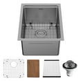 thumbnail image 1 of Karran Usa Ws-31-Pk1 Elite Workstation 15" Undermount Single Basin Stainless Steel Kitchen, 1 of 6