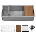 thumbnail image 1 of Karran Usa Ws-39-Pk1 Elite Workstation 39" Undermount Single Basin Stainless Steel Kitchen, 1 of 6