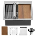 thumbnail image 1 of Karran Usa WST-20-PK1 Elite Workstation 25" Drop In Single Basin Stainless Steel Kitchen, 1 of 6