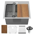 thumbnail image 1 of Karran Usa WST-22-PK1 Elite Workstation 25" Drop In Single Basin Stainless Steel Kitchen, 1 of 6