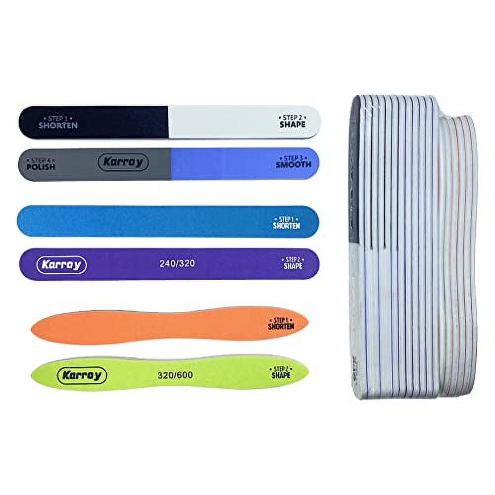 Karroy Professional Nail Files and Buffers for Natural Nails Emery