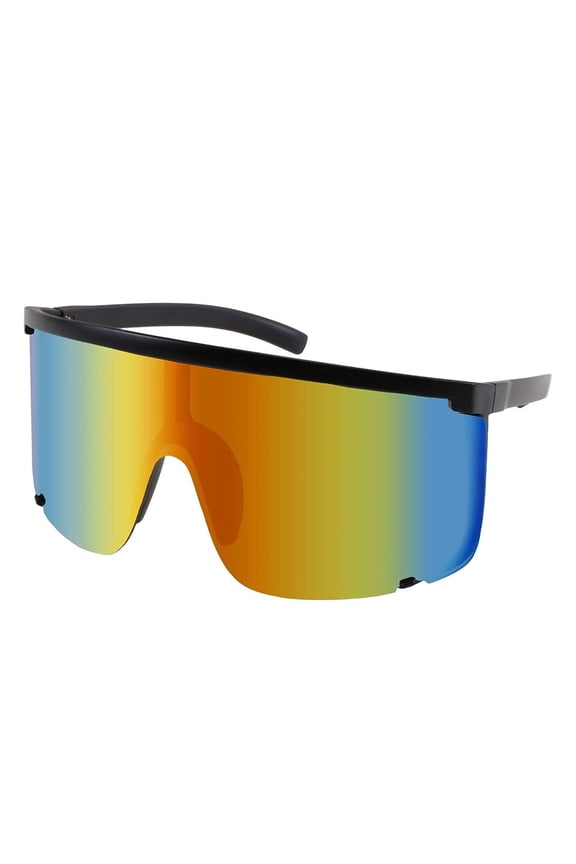 Vision Shield Sunglasses for Men Women Oversized Neon 80s 90s Visor Shades Sports Style Outdoor Cycling Ski K5030