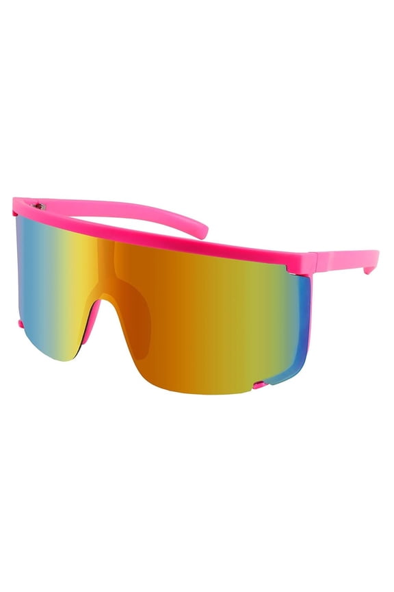 Vision Shield Sunglasses for Men Women Oversized Neon 80s 90s Visor Shades Sports Style Outdoor Cycling Ski K5030