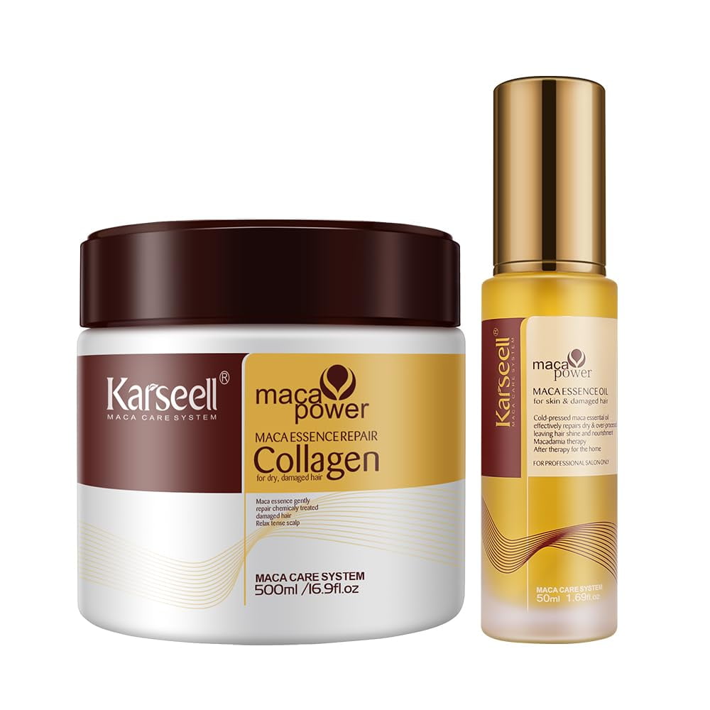 Karseell Collagen Hair Treatment & Argan Oil Serum, Deep Repair for All