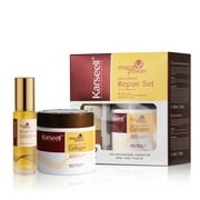 Karseell Deep Conditioning Hair Mask & Moroccan Argan Hair Oil Repair Set for Dry Damaged Locks, 16.9 fl oz + 1.69 fl oz