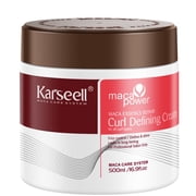 Karseell Curl Defining Cream for Wavy, Curly and Coily Hair, Leave-in Styling Cream to Help Control Frizz, Define Soft Curls and Add Shine, 500 ml / 16.9 oz