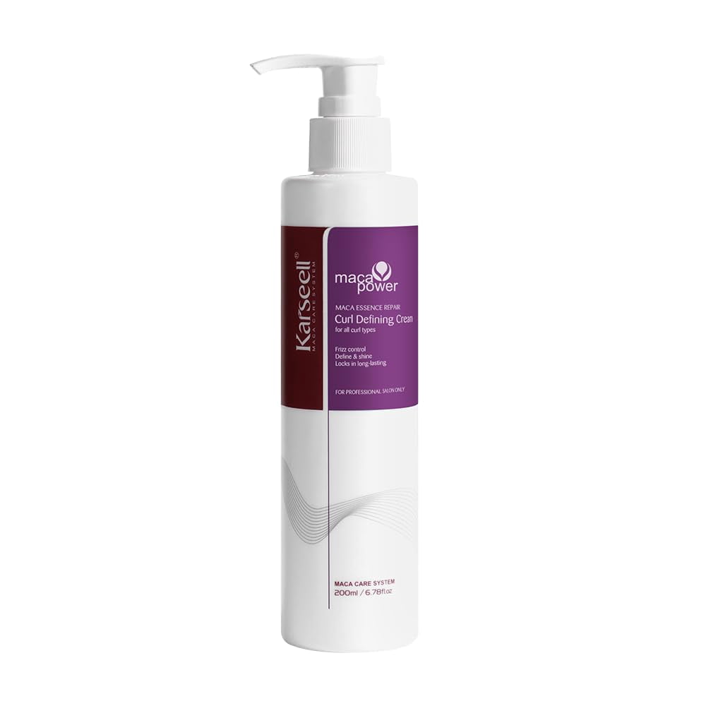Karseell Curling Perfection Curl-Defining Cream Herbal Extract Repair All Curl Types & Hair Textures, Paraben-Free, 200ML6.78oz