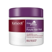 Karseell Purple Hair Mask Professional Neutralizes Brass & Yellow Tones For Blonde Silver Gray Highlighted Hair 16.90 oz 500ml