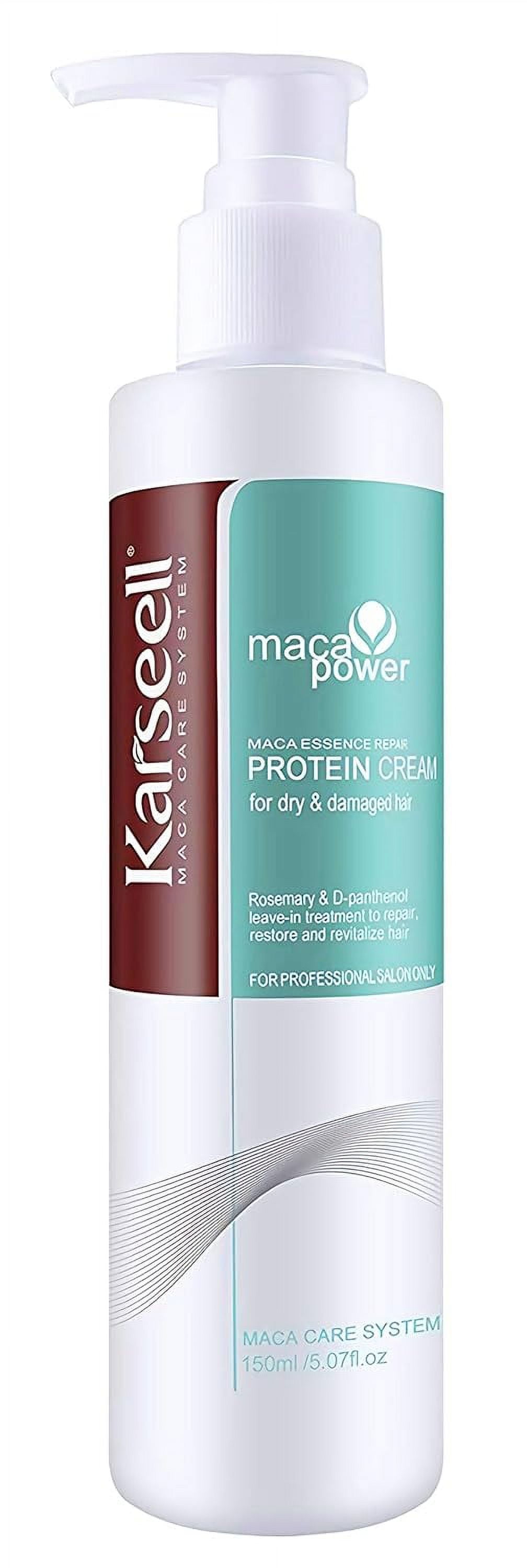 Karseell Repair Protein Cream Leave-In Conditioner Hair Treatment Herbal Extract Organic Protein Cream for Dry Damaged Hair 200ml/6.78oz