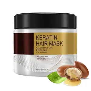 Karsell Collagen Hair Mask For Damaged Hair, Collagen Hair Treatment, Deep Repair Conditioning Hair Mask, Argan Oil Collagen Hair Mask, Essence for Dry Damaged Hair, All Hair Types