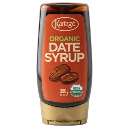 Date Syrup - Organic Date Syrup - Vegan, Kosher, Gluten Free, No Added Sugar - Healthy Natural Sweetener, from Kartago - 12.35 oz Bottle (1-Pack)