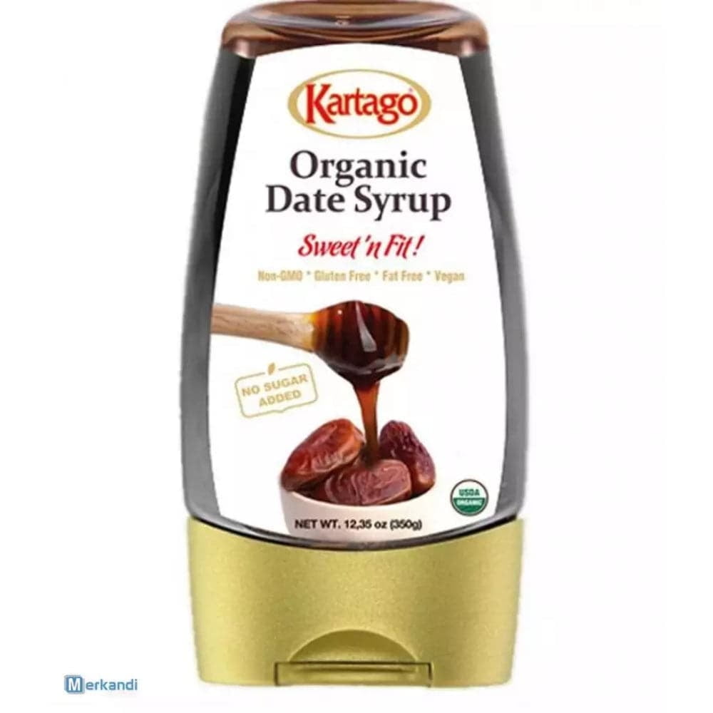 Date Syrup - Organic Date Syrup - Vegan, Kosher, Gluten Free, No Added Sugar - Healthy Natural Sweetener, from Kartago - 12.35 oz Bottle (1-Pack)