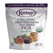 Kartago Organic Dried Figs - Unsulfured Mediterranean Sun Dried Figs - Vegan, Kosher, Gluten Free, No Added Sugar - Healthy Natural Vegan Snacks - 8oz (2-pack)