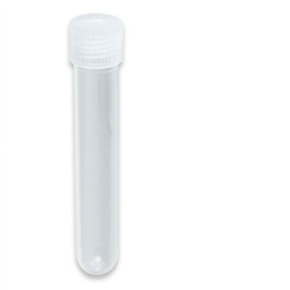 Karter Scientific 207B2 Screw Top, Plastic Test Tube, Round Bottom, 16 mm x 100 mm, Vol 10 mL (Pack of 100)
