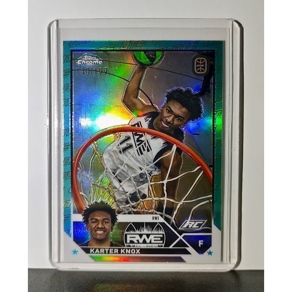 Kartr Knox 2023-24 Topps Chrome Overtime Elite #100 140/199 Aqua Green Refractor