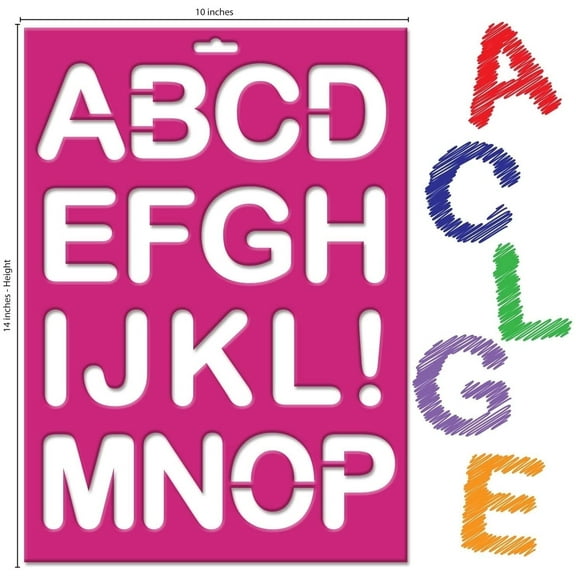 Karty Large Letter & Number Stencils Kit - 2.5 Inch Alphanumeric
